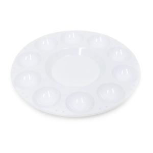 Jack Richeson Plastic Round Paint Palette Tray - 10 Wells 400201