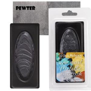 Richeson Collegiate Semi-Moist Metallic Watercolor Pan 10grams - Pewter