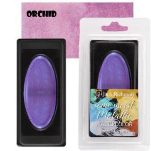 Richeson Collegiate Semi-Moist Metallic Watercolor Pan 10grams - Orchid
