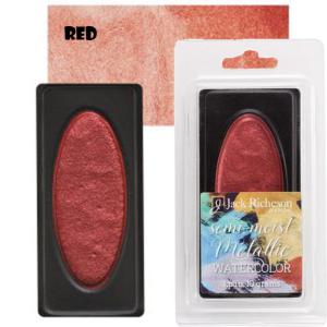 Richeson Collegiate Semi-Moist Metallic Watercolor Pan 10grams - Red