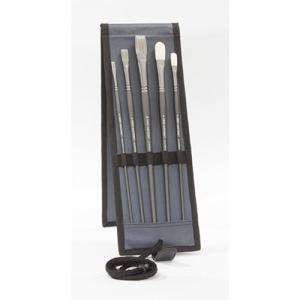 Richeson Grey Matters Oil & Acrylic Brush Set of 5 with Holder