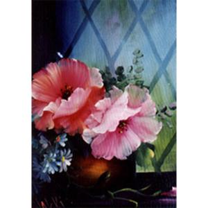 Bob Ross How-To Painting Packet Florals - Poppies In Window