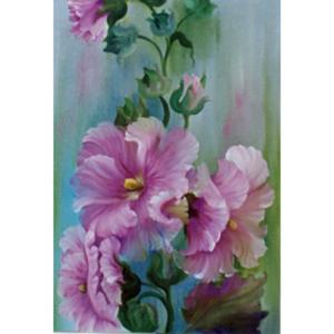 Bob Ross How-To Painting Packet Florals - Hollyhocks
