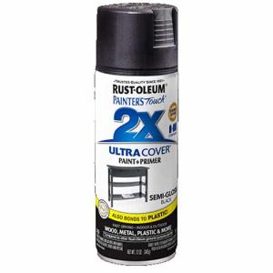 2x Ultra Cover 12oz Satin Spray- Black Semi-Gloss