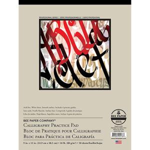 Bee Paper Calligraphy Practice Pad 9" x 12" - (50 Sheets, 16lb)