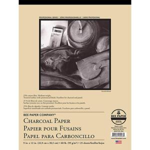 Bee Paper Charcoal Paper Pad 9" x 12" - (25 Sheets, 60lb)