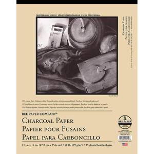 Bee Paper Charcoal Paper Pad 11" x 14" - (25 Sheets, 60lb)