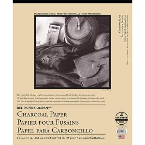 Bee Paper Charcoal Paper Pad 14" x 17" - (25 Sheets, 60lb)