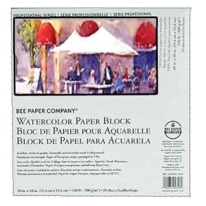 Aquabee100% Cotton Watercolor Paper Block 12x12 (20sht,140lb) Cold Press