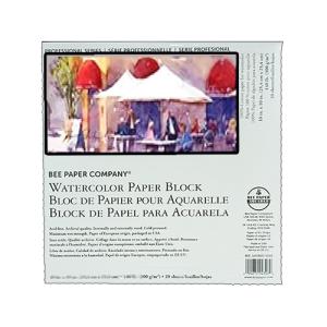Aquabee 100% Cotton Watercolor Paper Block 6x6 (20sht,140lb) Cold Press