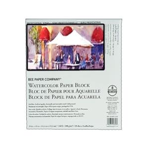 Aquabee 100% Cotton Watercolor Paper Block 7x10 (20sht,140lb) Cold Press
