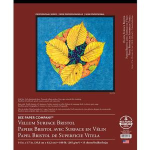 Bee Paper Vellum Surface Bristol Pad 14" x 17" - (15 Sheets, 100lb)