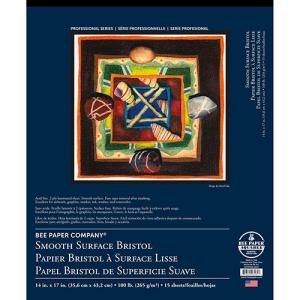 Bee Paper Smooth Surface Bristol Pad 14" x 17" - (15 Sheets, 100lb)