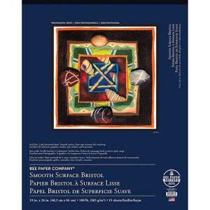 Bee Paper Smooth Surface Bristol Pad 19" x 24" - (15 Sheets, 100lb)