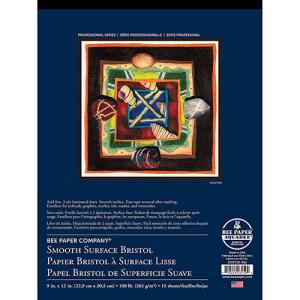 Bee Paper Smooth Surface Bristol Pad 9" x 12" - (15 Sheets, 100lb)