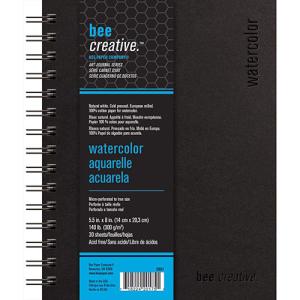 Bee Creative Watercolor Art Journal 8" x 8" - (30 Sheets, 140lb)