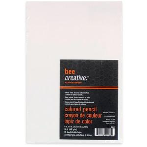 Bee Creative Colored Pencil Art Paper 6" x 9" - (25 Sheets, 90lb)