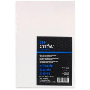 Bee Creative Watercolor Paper 6? x 9?  (15 Sheets, 140lb)