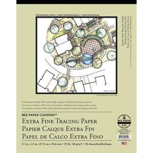 Bee Paper Extra Fine Tracing Paper Pad 11" x 14" - (50 Sheets, 25lb)
