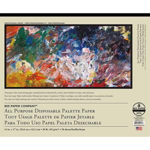 Bee Paper All Purpose Disposable Palette Paper 14" x 17" - (50 Sheets, 30lb)