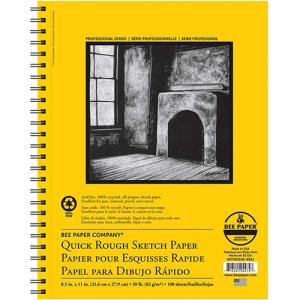 Bee Paper Quick Rough Sketch Pad 8.5" x 11" - (100 Sheets, 50lb)