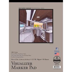 Bee Paper Visualizer Marker Pad 9" x 12" - (50 Sheets, 13.5lb)