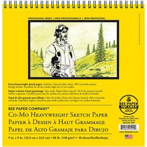 Bee Paper Co-Mo Heavyweight Sketch Paper Pad 9" x 9" - (30 Sheets, 86lb)