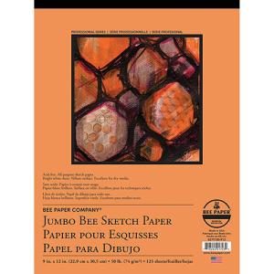 Bee Paper Jumbo Bee Sketch Paper Pad 9" x 12" - (125 Sheets, 50lb)