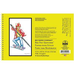Bee Paper Bee Pen Sketcher Pad 5.5" x 8.5" - (50 Sheets, 70lb)