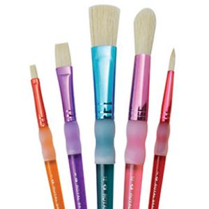 Royal Langnickel Big Kids Choice Lil Grippers Brush Set - (5 Pieces) Chubby Round and Flat
