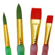 Royal Langnickel Big Kids Choice Lil Grippers Brush Set - (4 Pieces) Round and Flat
