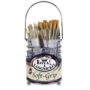 Royal & Langnickel Classroom Caddy - (72 Brushes) Assorted Classpack Soft-Grip Brushes