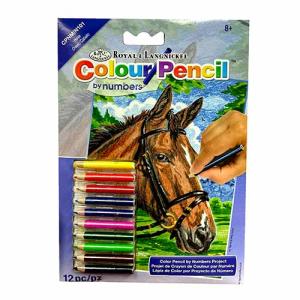Colored Pencil By Number Mini Art Kit- Horse