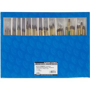 Royal Langnickel Brush Box Classpack - (144 Pack) Economy Natural Camel Hair Rounds/Flats