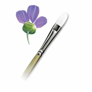 Royal Langnickel Snowhite Taklon Brush - Short Handle, Filbert #4