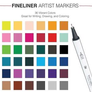 Royal Langnickel Assorted Fineliner Artist Markers 36ct   MARK-2103