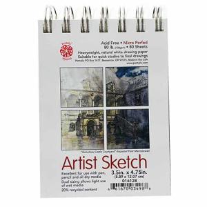 Pentalic Artist Spiralbound Sketch Pad- 3.5x4.75 Micro Perf