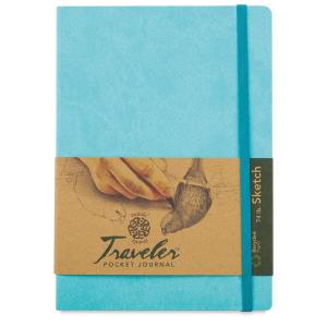 Pentalic Traveler Pocket Journal 4" x 6" - (160 Pages, 74lb) Sketch, Turquoise