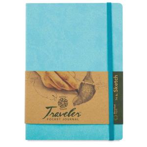 Pentalic Traveler Pocket Journal 6" x 8" - (160 Pages, 74lb) Sketch,  Turquoise