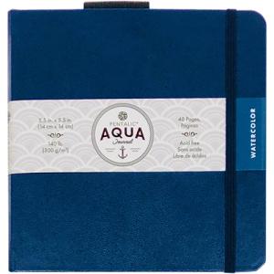 Pentalic Aqua Watercolor Journal 5.5" x 5.5" - (24 Sheets, 140lb)