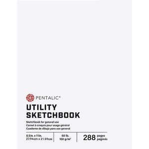 Pentalic Utility Sketchbook 8.5" x 11" - (288 Pages, 60lb)