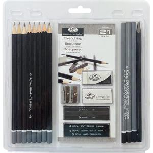 Royal Langnickel Essentials RART-200 Essentials Sketching Pencil Set - (21 Pieces)