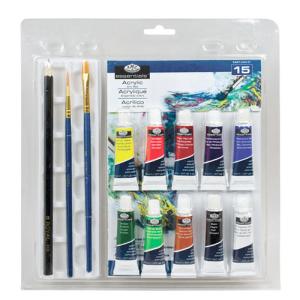 Royal Langnickel Essentials RART-2004 Essentials Acrylic Painting Set - (15 Pieces)