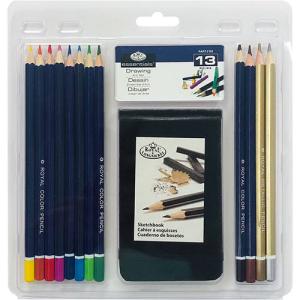 Royal Langnickel Essentials Drawing Pencil Set W/ Sketchbook- 13pc RART-2103