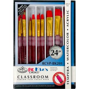 Royal Langnickel Brush Classpack Value Pack - (24 Pack) Big Kid's Choice Flats