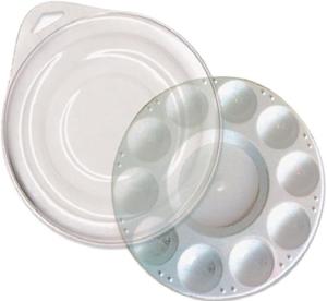 Royal Langnickel Essentials Plastic Round Paint Palette w/ Lid - 10 Wells RD306