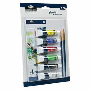 Royal & Langnickel Essentials Acrylic Paint Carded Artist Set- 10pc - RD814