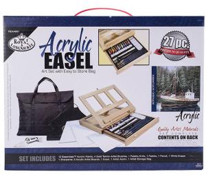 Royal Langnickel Essentials Acrylic Painting Art Easel Set with Tote REA4901