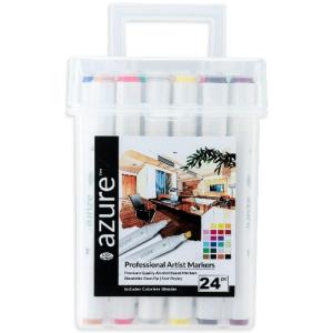 Royal Langnickel Azure Dual-Tip Alcohol Marker Set - 24pc Basic RM-BAS24