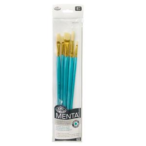 Royal Langnickel Menta 38 Brush Set for Acrylic & Oil - (5 Pack) Set 2